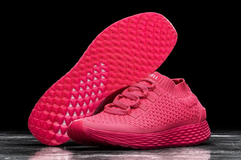 Nobull Neon Knit Runner Women's Running Shoes Pink | USA C1770T